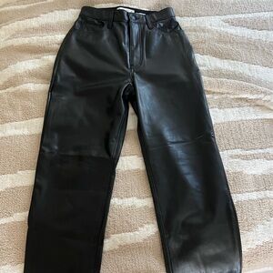 Abercrombie Black Leather Pants